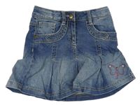 Svetlomodrá rifľová sukňa s motýlkom s. Oliver