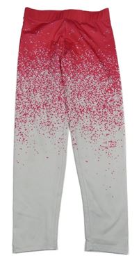 Zářivě růžovo-bílé vzorované sportovní legíny Ergeenomix 