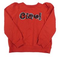 Červená mikina s nápisom Mayoral