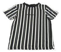 Černo-bílé pruhované tričko s logem George 