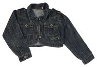 Tmavomodré rifľové bolerko Vogue