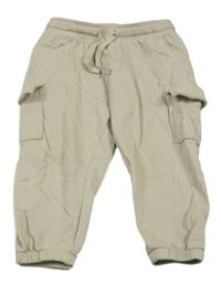 Béžové cargo tepláky s vreckami H&M