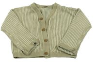 Olivovo-béžový pruhovaný prepínaci sveter Next