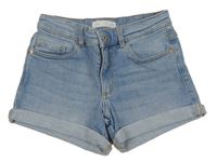 Modré riflové kraťasy Zara