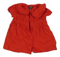 Červené plátenné prepínaci šaty s golierikom Kiabi