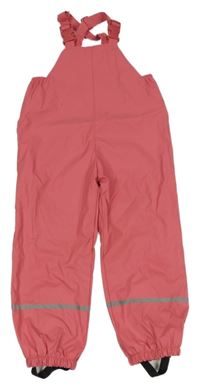 Růžové nepromokavé lacláče s reflexními pruhy Kiki&Koko