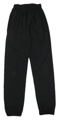 Čierne šušťákové cuff nohavice