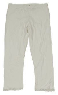 Bílé capri legíny s krajkou H&M