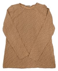 Béžovo-hnedé vzorované tričko H&M
