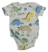 Bílé body s dinosaury Topomini 
