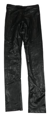 Čierne koženkové legíny H&M