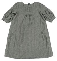 Sivé melírované vlnené šaty Zara