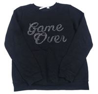 Čierna mikina s nápismi H&M