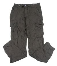 Tmavošedé cago cuff slim plátěné kalhoty JACK&JONES