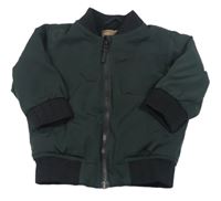 Černošedo-černý šusťákový zateplený bomber Next