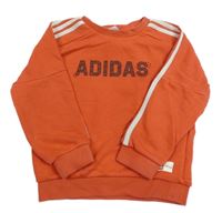 Tmavooranžovo-bílá oversize mikina s Mickey s kamarády Adidas