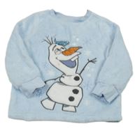 Svetlomodrá plyšová mikina s Olafem Disney