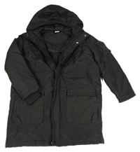 Černá šusťáková zimní bunda s kapucí Y.F.K.