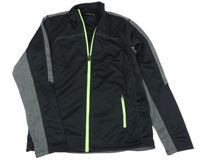 Čierno-tmavosivá prepínaci športová mikina manguun