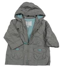 Sivá plátenná jarná bunda s kapucňou Vertbaudet