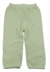 Světleolivové rebrované úpletové nohavice PRIMARK