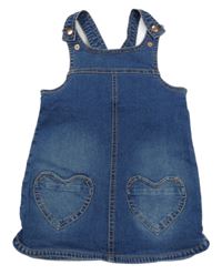 Modré teplákové rifľové šaty Topomini