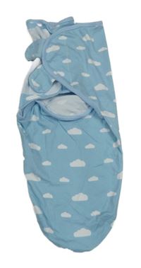 Světlemodrá zavinovačka s obláčky Mama Cheetah