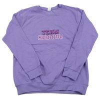 Fialová mikina s nápismi AWDis