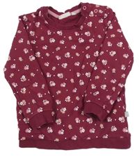 Vínová mikina s kvetmi Liegelind