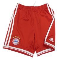 Červeno-bílé funkční fotbalové kraťasy FC Bayern München Adidas