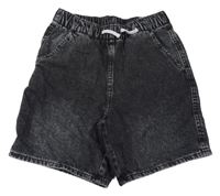 Černé teplákovo/riflové kraťasy H&M