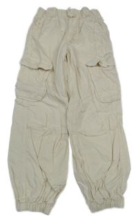 Smotanové cargo cuff plátenné nohavice PRIMARK
