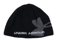 Černá pletená funkční čepice s logem UNDER ARMOUR