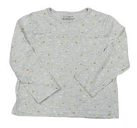 Svetlosivé melírované tričko s hviezdičkami Primark