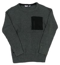 Sivý sveter s kapsičkou Pep&Co