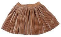 Staroružová zamatová plisovaná sukňa Nutmeg