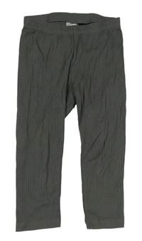 Tmavosivé rebrované legíny H&M