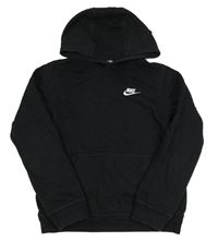 Černá mikina s logem a kapucí Nike