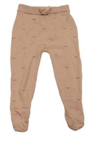 Starorůžové puntíkaté pletené polodupky George