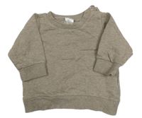 Hnědá melírovaná mikina H&M