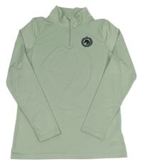 Zelenošedá sportovní mikina s výšivkou TCM