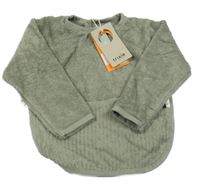 Nové - Olivový froté bryndák s rukávy Trixie