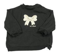 Antracitová mikina s mašlou H&M