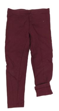 Vínové teplákové legíny C&A