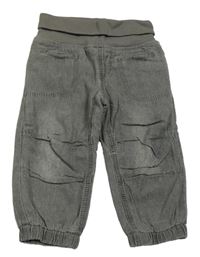 Tmavosivé podšité cuff rifle s úpletovým pasom Impidimpi