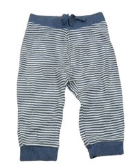 Tmavomodro-biele pruhované ľahké tepláky George