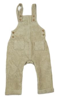 Béžové rebrované zamatové na traké nohavice Firetrap