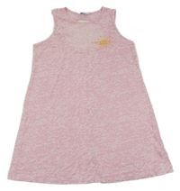 Ružové vzorované průhledné plážové šaty so sluncem Primark
