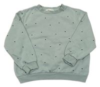 Zelená mikina s trojúhelníky H&M