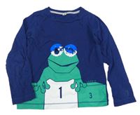 Tmavomodré triko s žábou Esprit